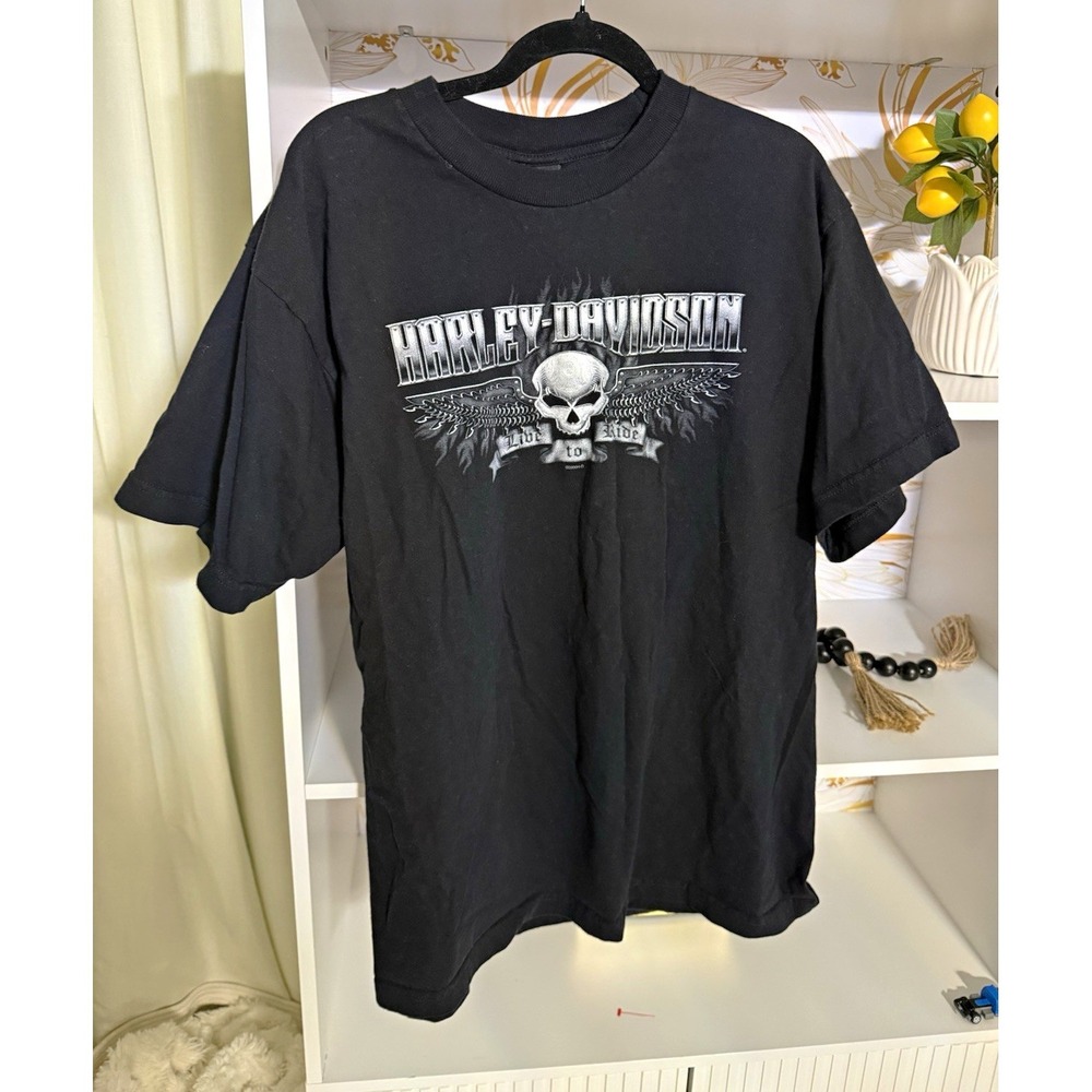 Harley-Davidson Barnett El Paso Texas Skull Graphic Black T-Shirt XL